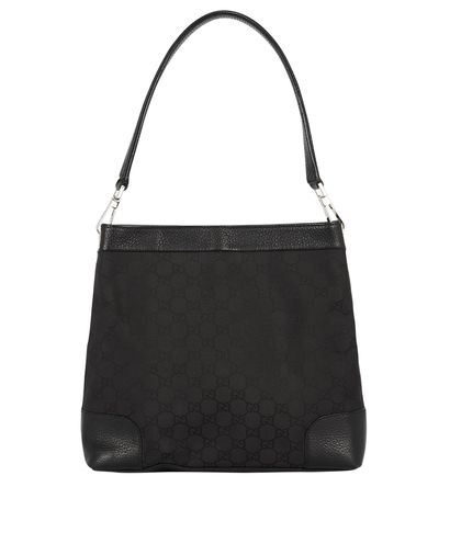 Gucci GG Tote Bag, &pound;180, Handbags, Black, Canvas/Leather, Front view